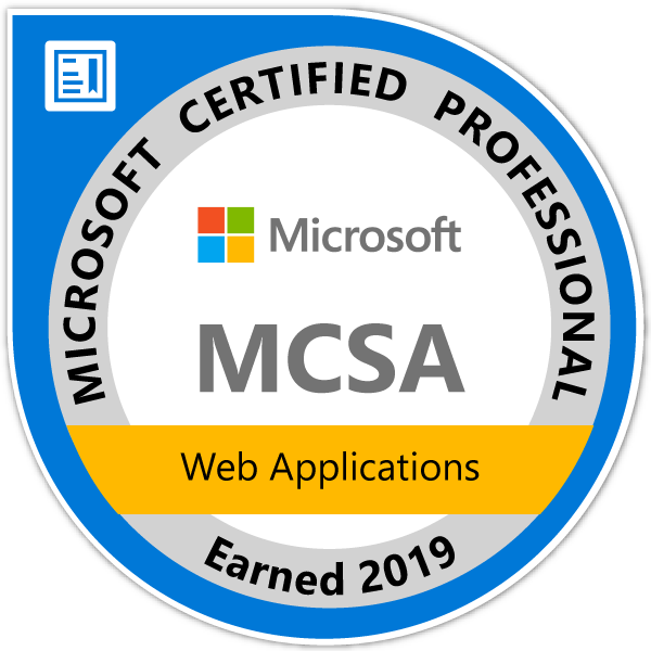 Zertifikat Softwareentwicklung MCSA Web Applications